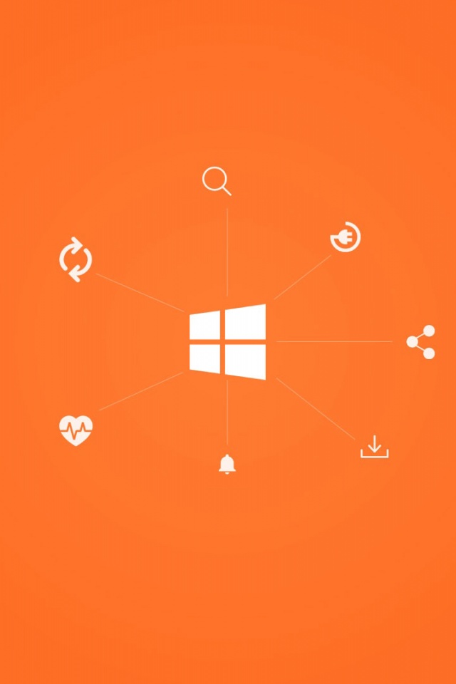 Windows 10 Stay Connected Orange