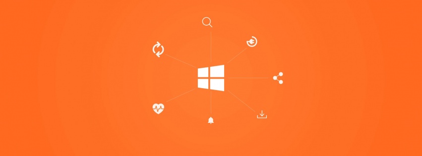 Windows 10 Stay Connected Orange