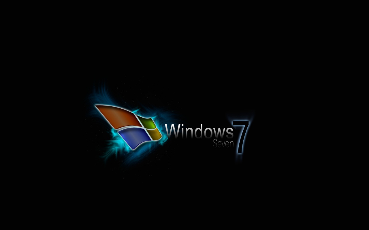 Windows 7 Seven Black Computer