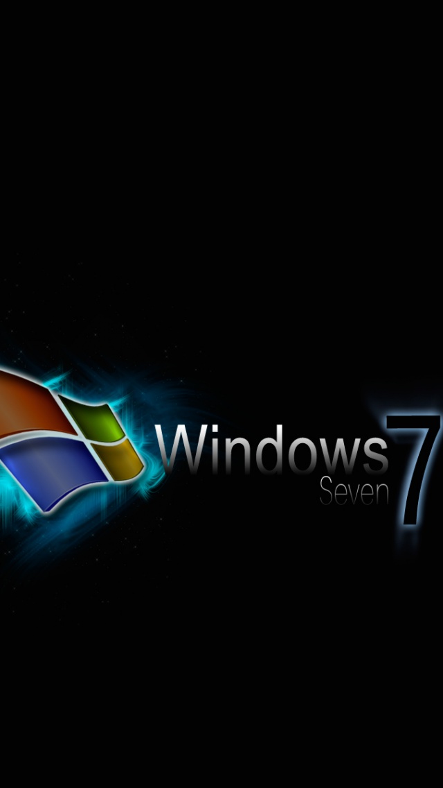 Windows 7 Seven Black Computer