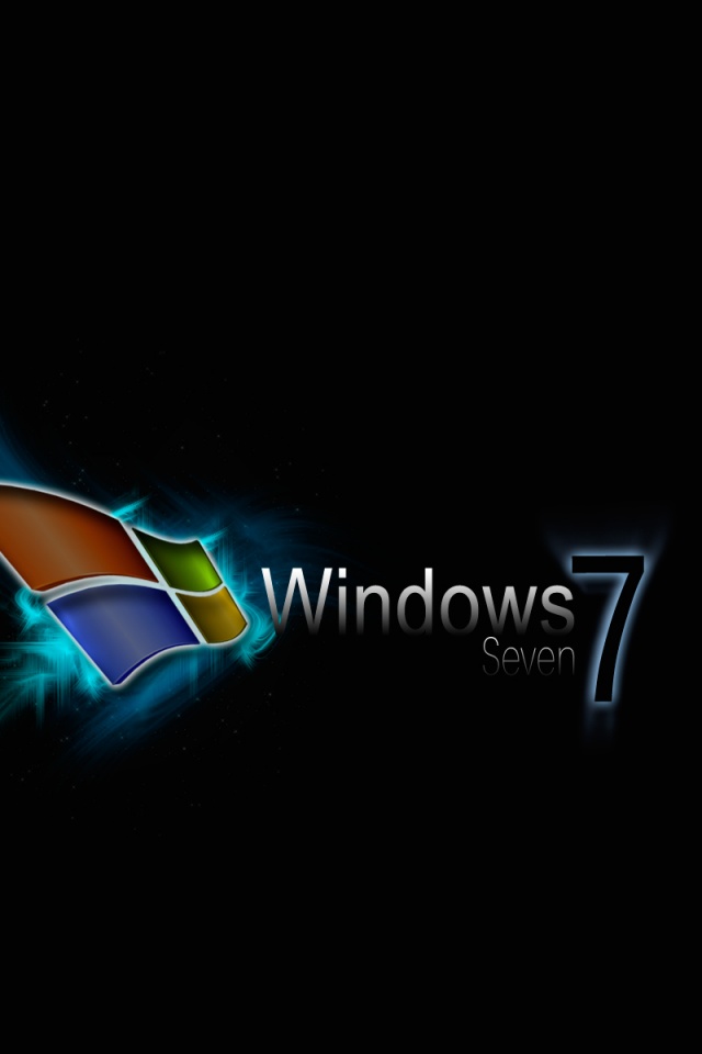 Windows 7 Seven Black Computer