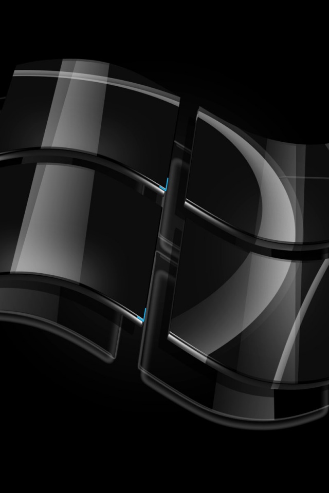 Windows Dark Glass Logo Computer