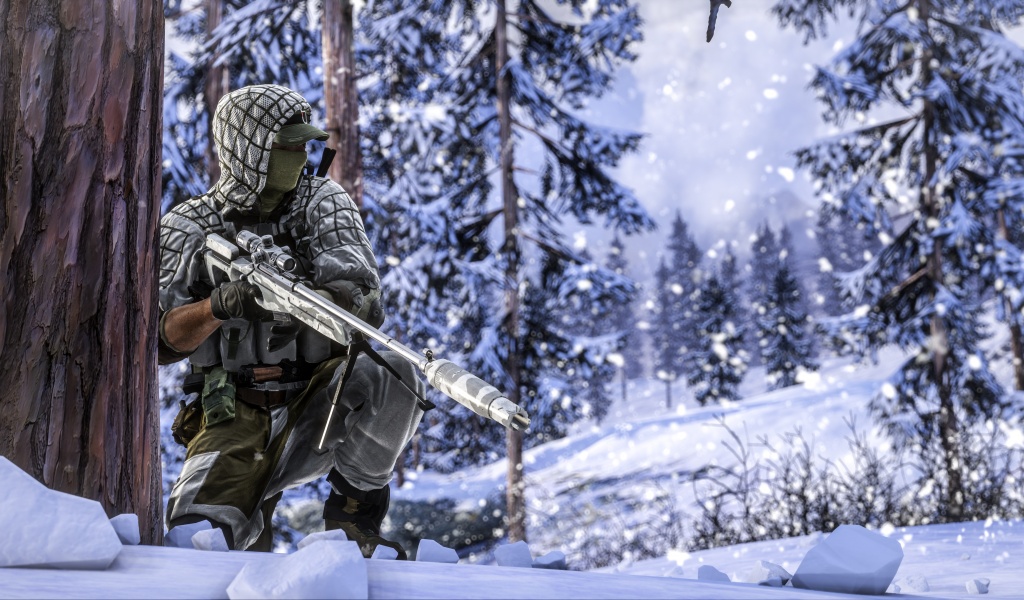 Winter Sniper Rifle Battlefield