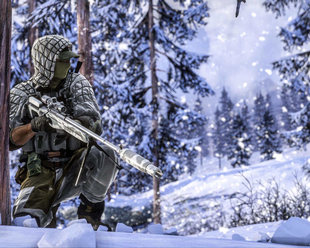 Winter Sniper Rifle Battlefield