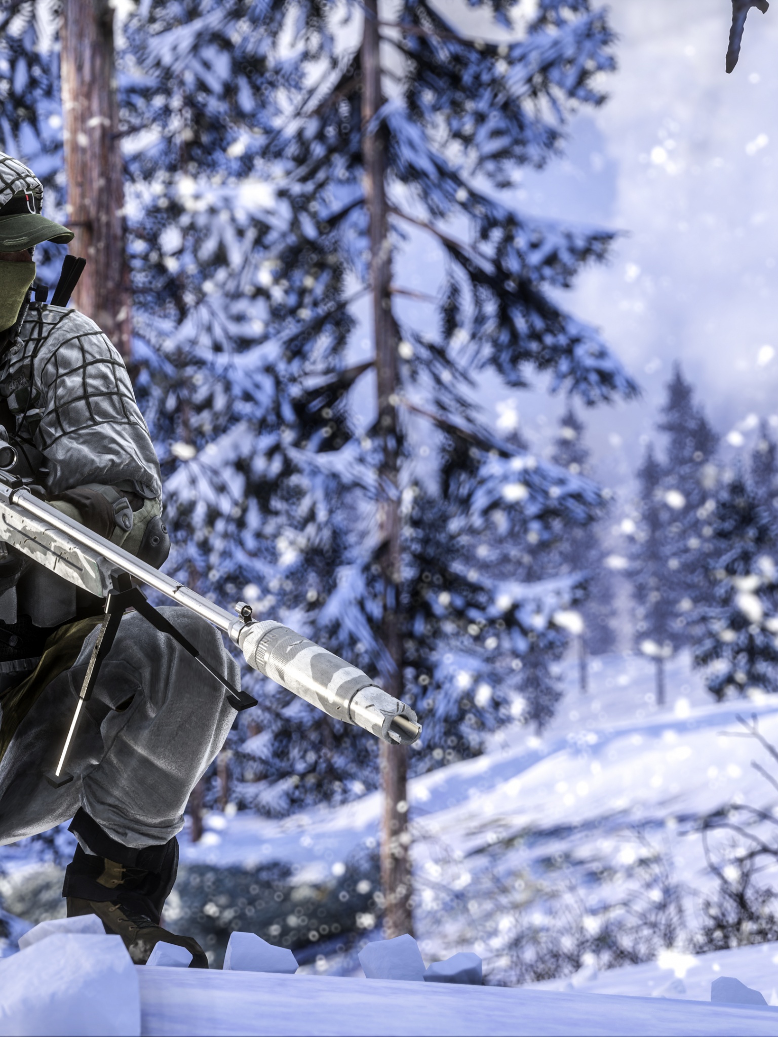 Winter Sniper Rifle Battlefield