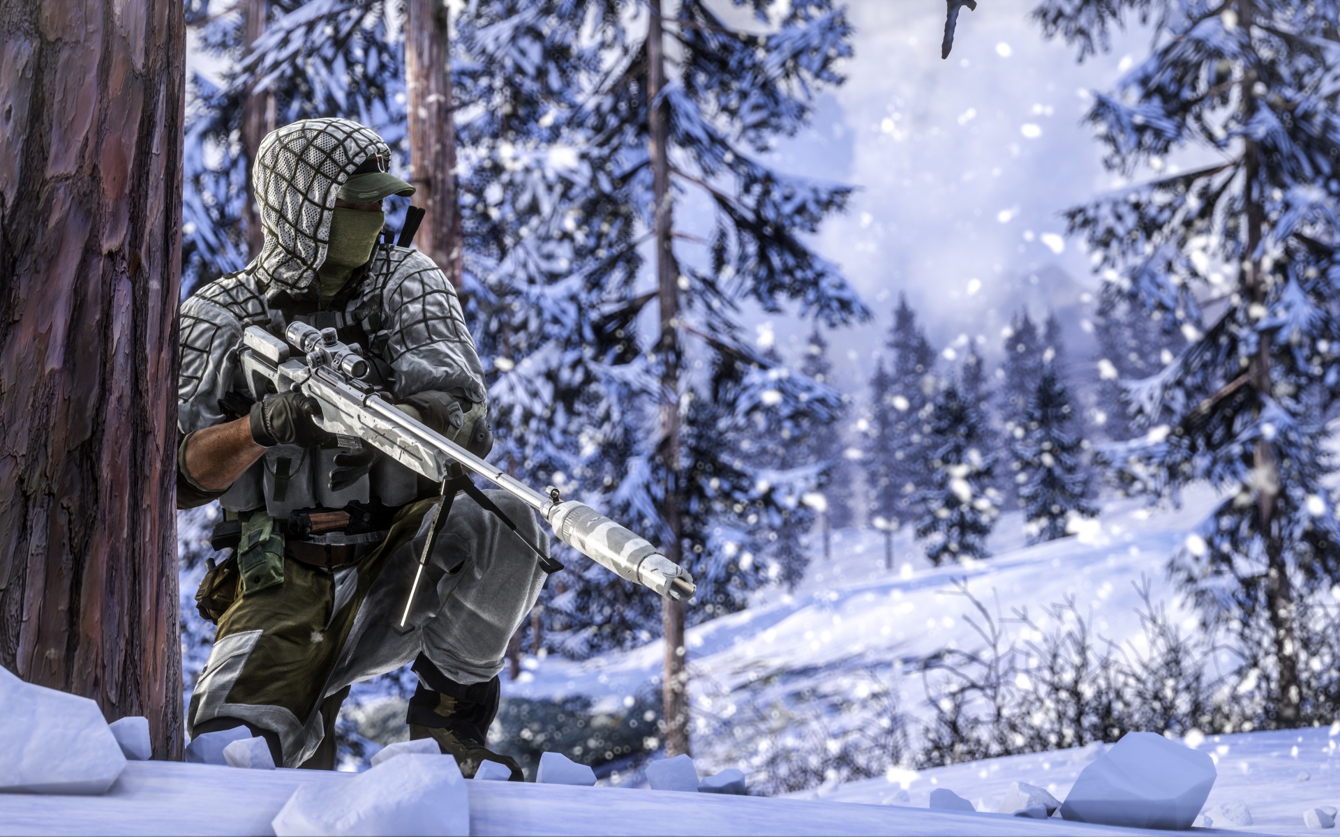 Winter Sniper Rifle Battlefield