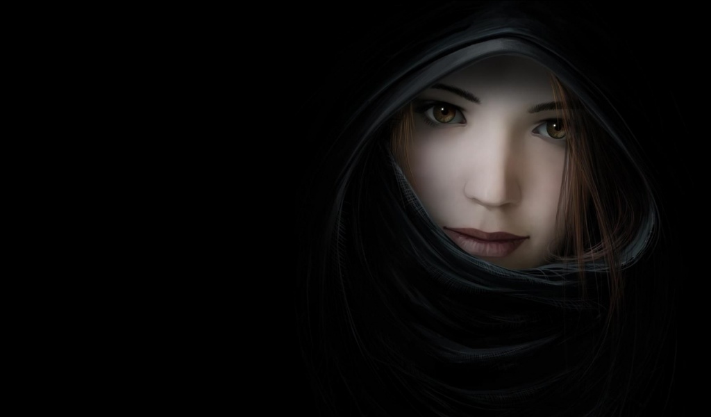 Women Closeup Cgi Faces Black Background