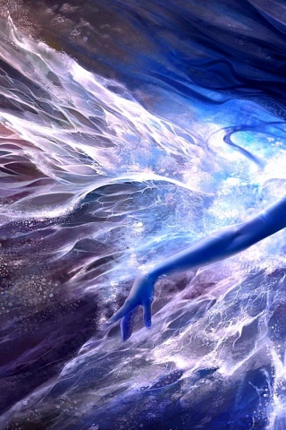 Women Water Blue Fantasy Art Artwork Effects