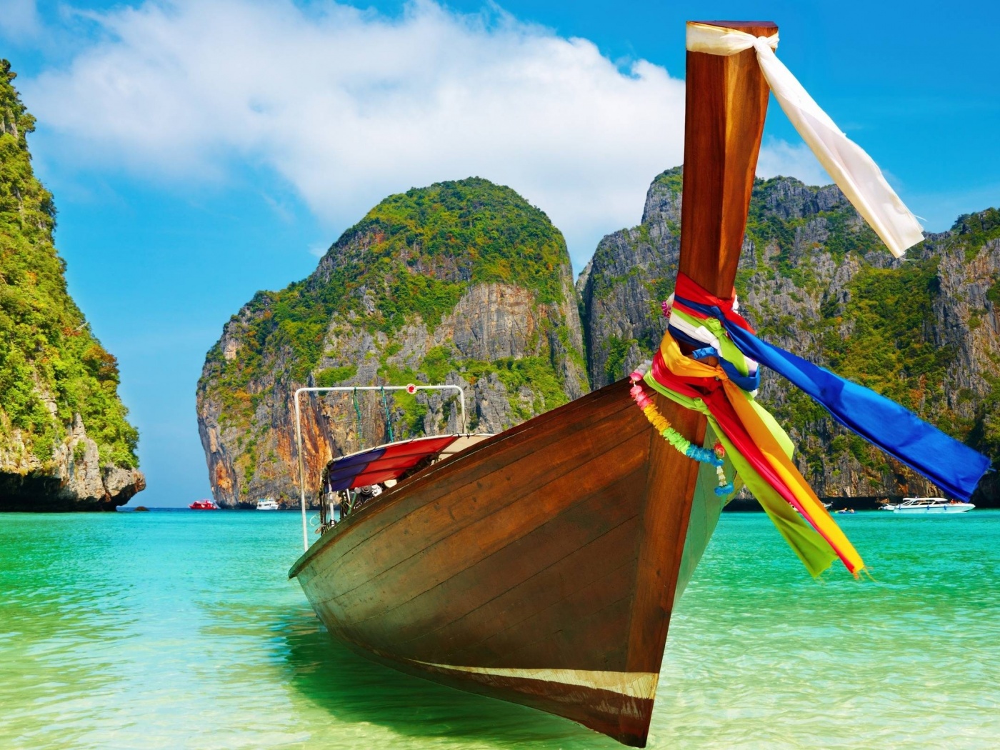 Wooden Boat On Beach