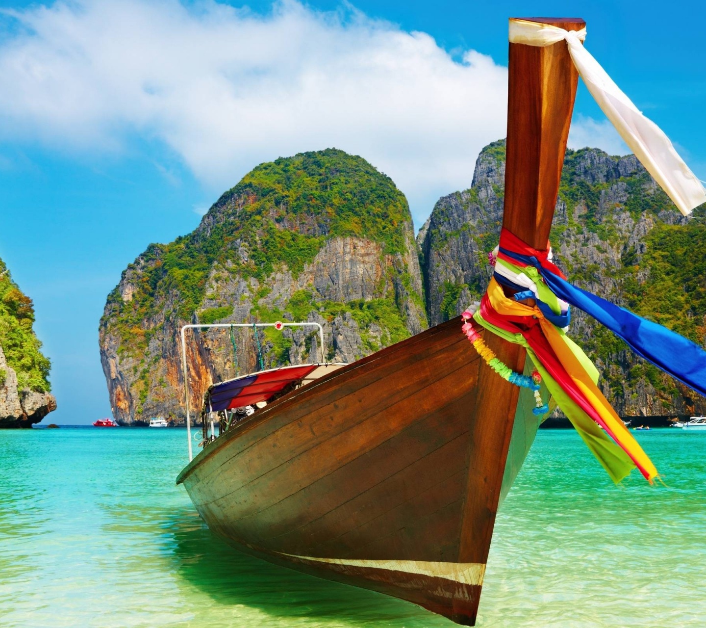 Wooden Boat On Beach