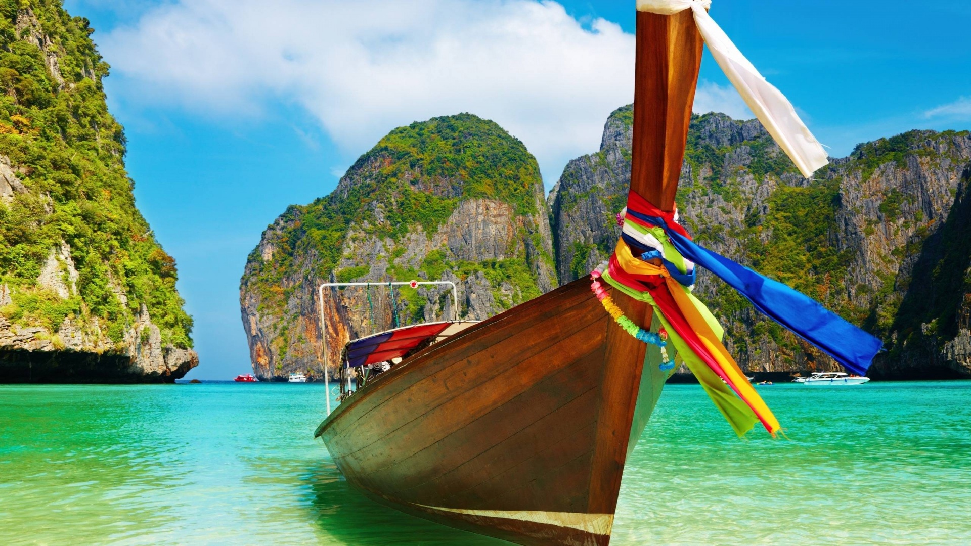 Wooden Boat On Beach