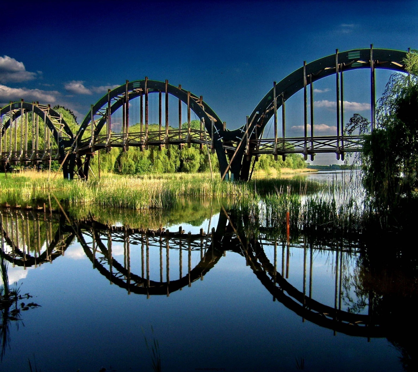 Wooden Bridge Balaton Zala County Hungary