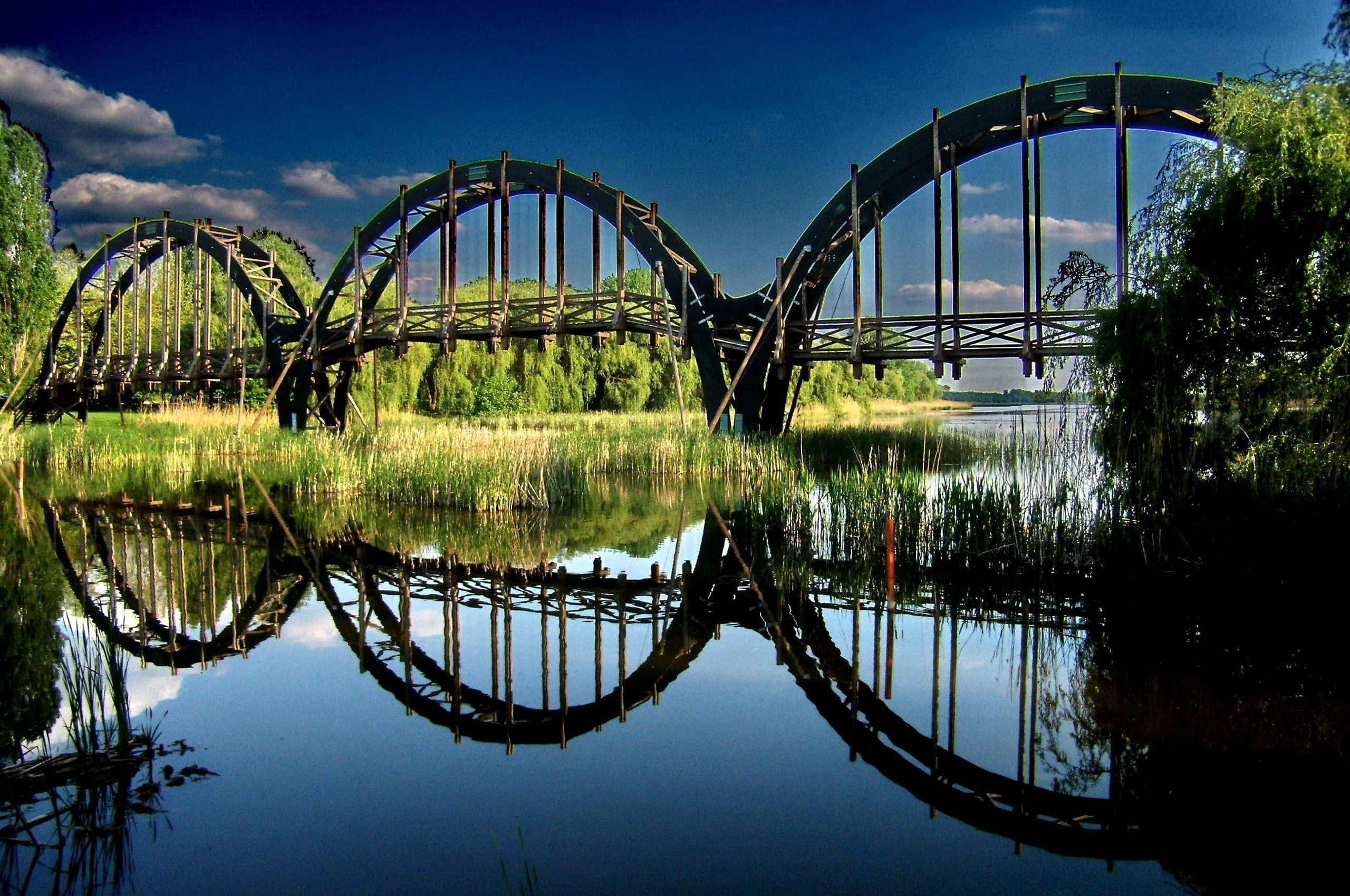 Wooden Bridge Balaton Zala County Hungary