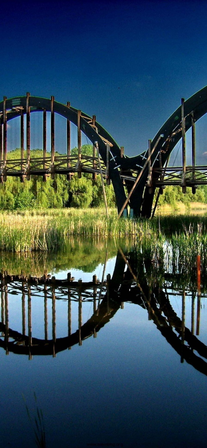 Wooden Bridge Balaton Zala County Hungary