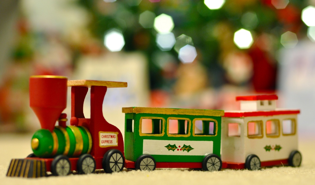 Wooden Christmas Train