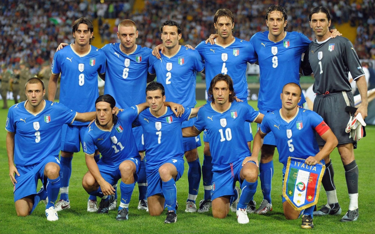 World Cup Italy National Football Team Blue Jersey