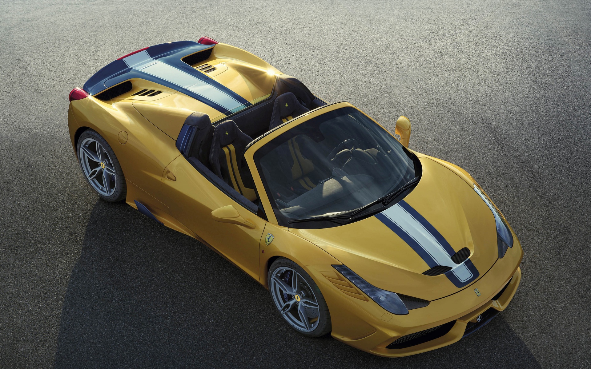 Yellow Ferrari 458 Speciale A