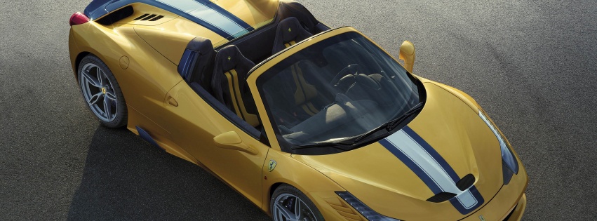 Yellow Ferrari 458 Speciale A