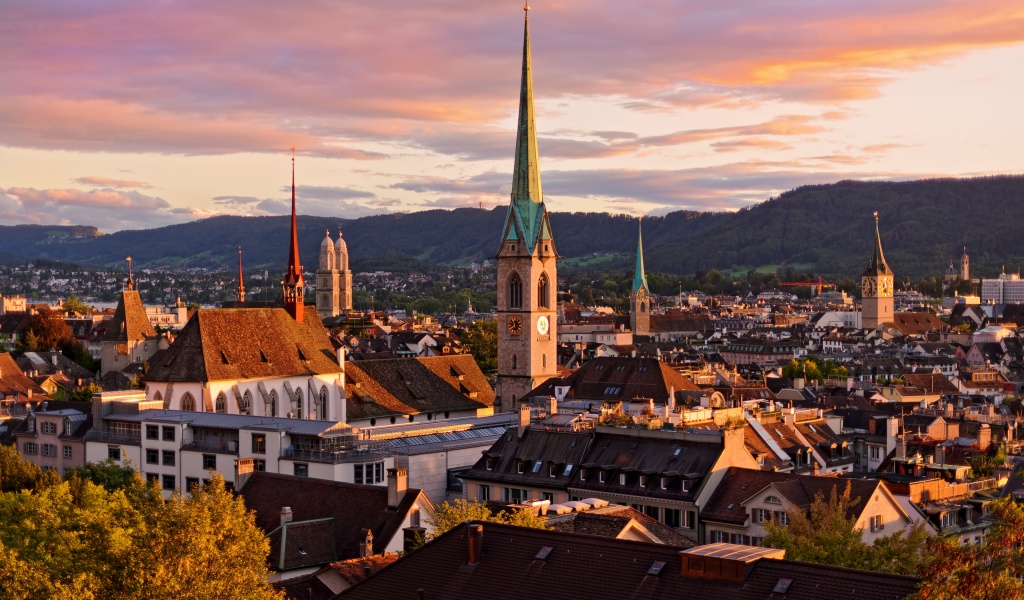 Zurich Switzerland Roofs Buildings