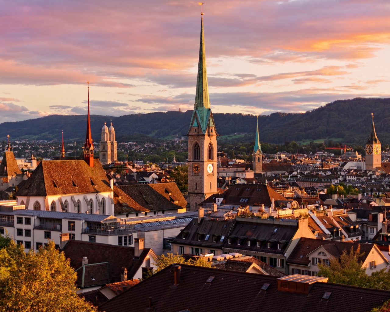 Zurich Switzerland Roofs Buildings