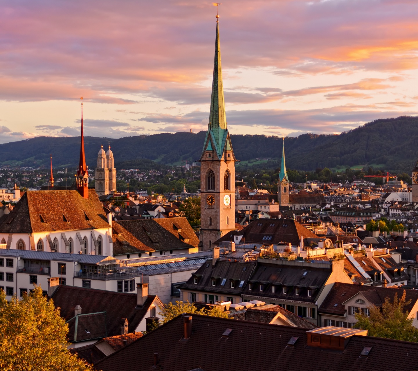 Zurich Switzerland Roofs Buildings