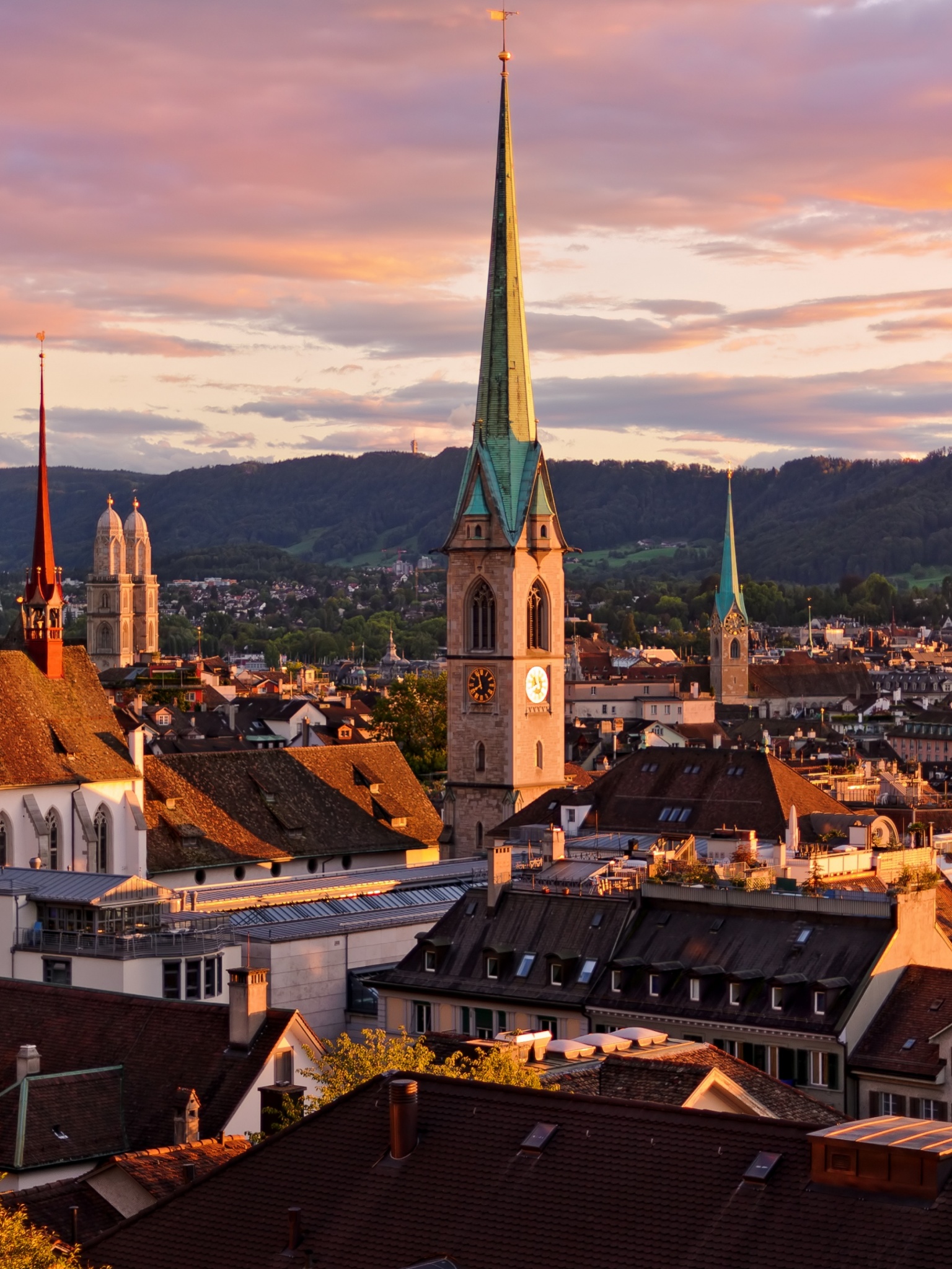 Zurich Switzerland Roofs Buildings